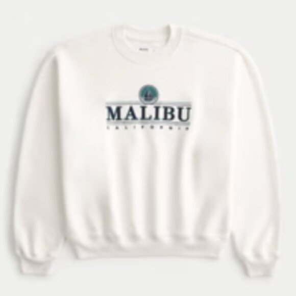Hollister Other - Hollister Men's Baggy Cinch Malibu Graphic Crew Sweatshirt, Large, EUC